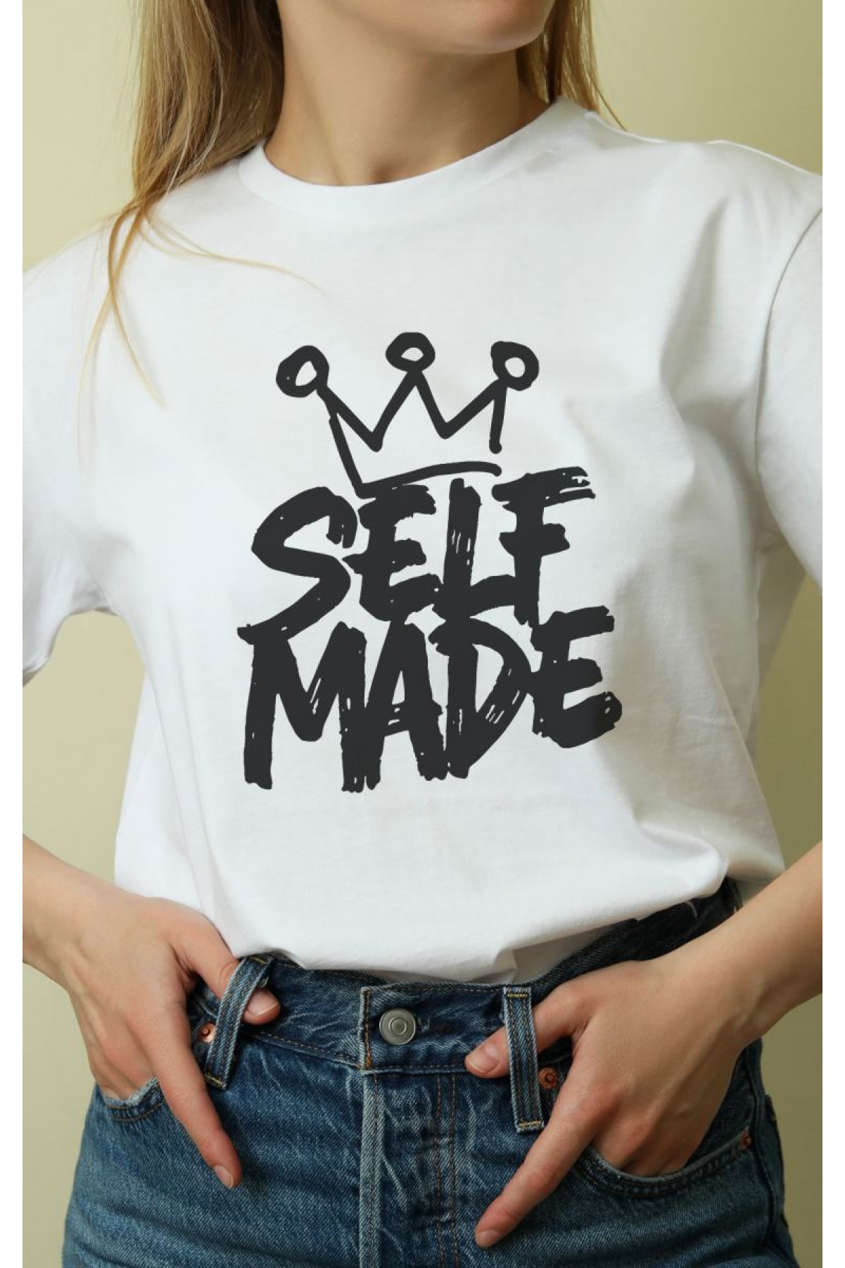 Unisex Oversize 24/1 Penye DTF Baskılı Tişört - DTF110