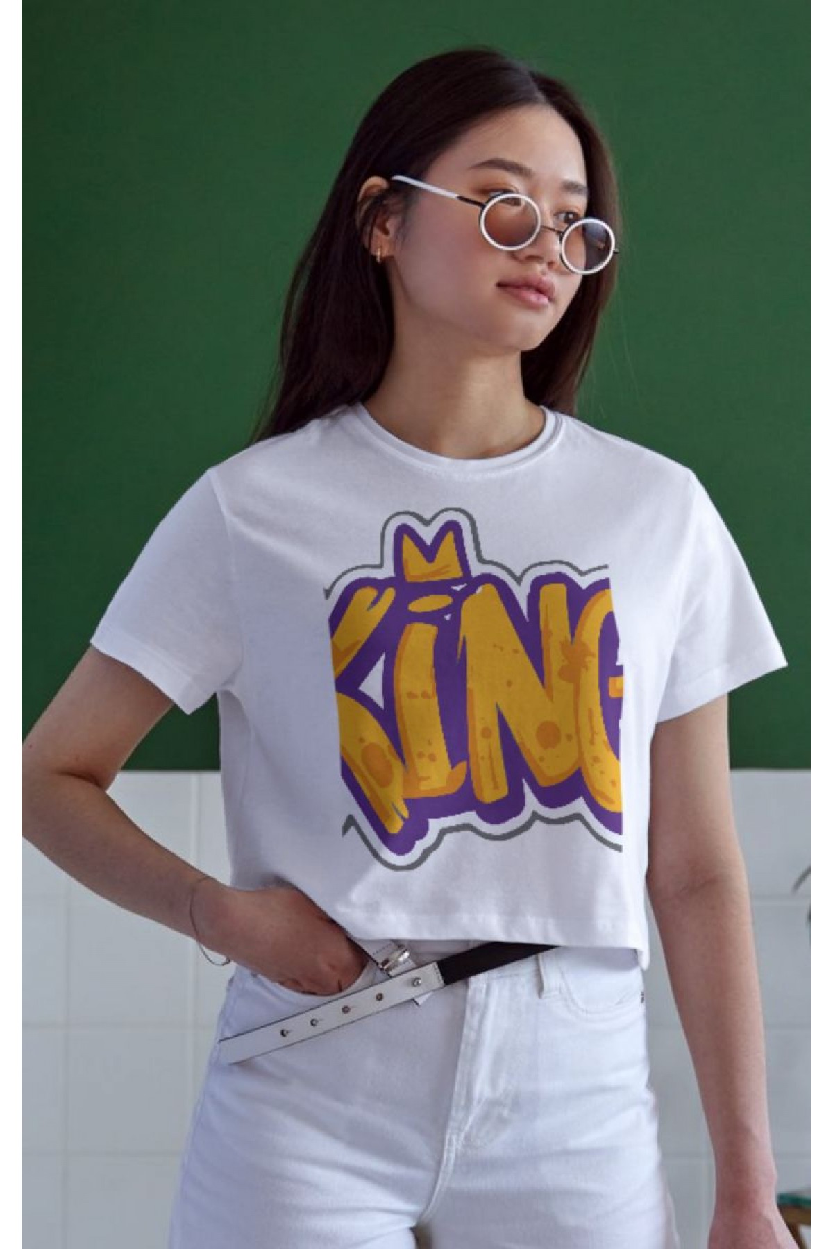 Unisex Oversize 24/1 Penye DTF Baskılı Tişört - DTF111