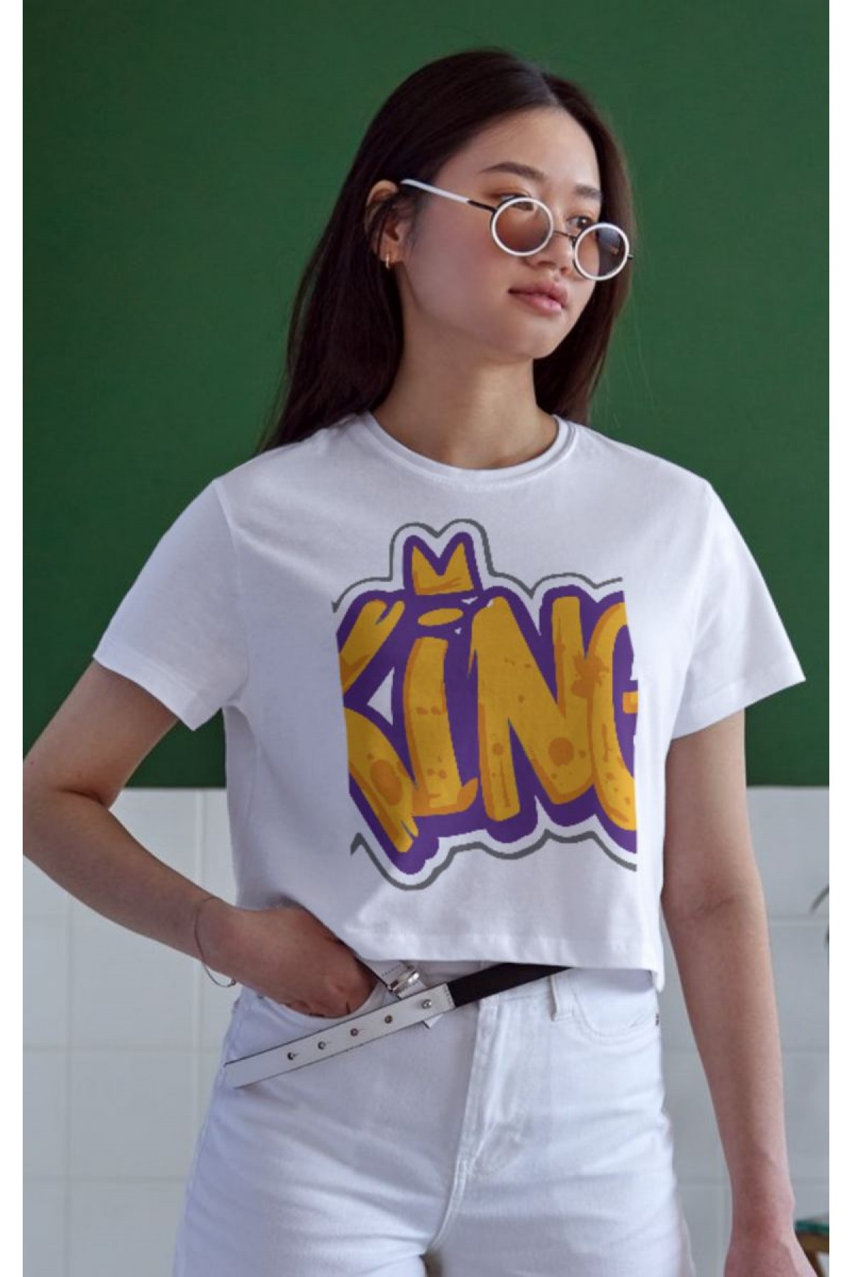 Unisex Oversize 24/1 Penye DTF Baskılı Tişört - DTF111