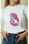 Unisex Oversize 24/1 Penye DTF Baskılı Tişört - DTF117