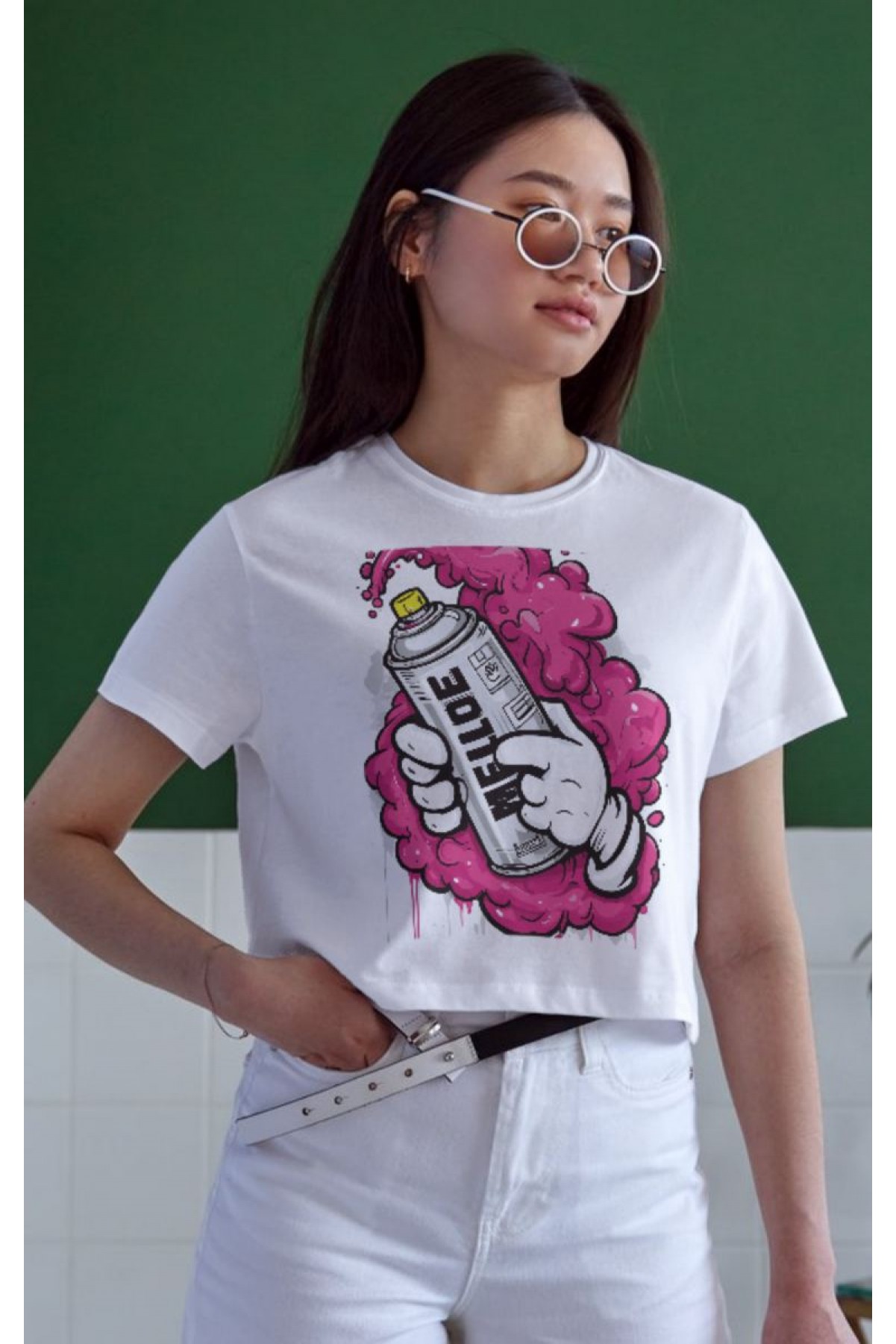 Unisex Oversize 24/1 Penye DTF Baskılı Tişört - DTF117