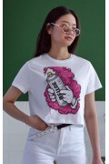 Unisex Oversize 24/1 Penye DTF Baskılı Tişört - DTF117