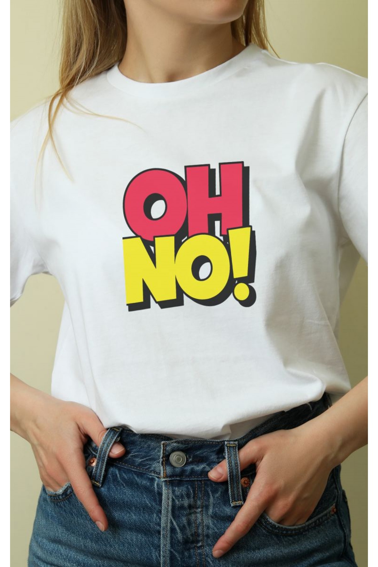 Unisex Oversize 24/1 Penye DTF Baskılı Tişört - DTF118