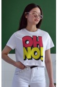 Unisex Oversize 24/1 Penye DTF Baskılı Tişört - DTF118