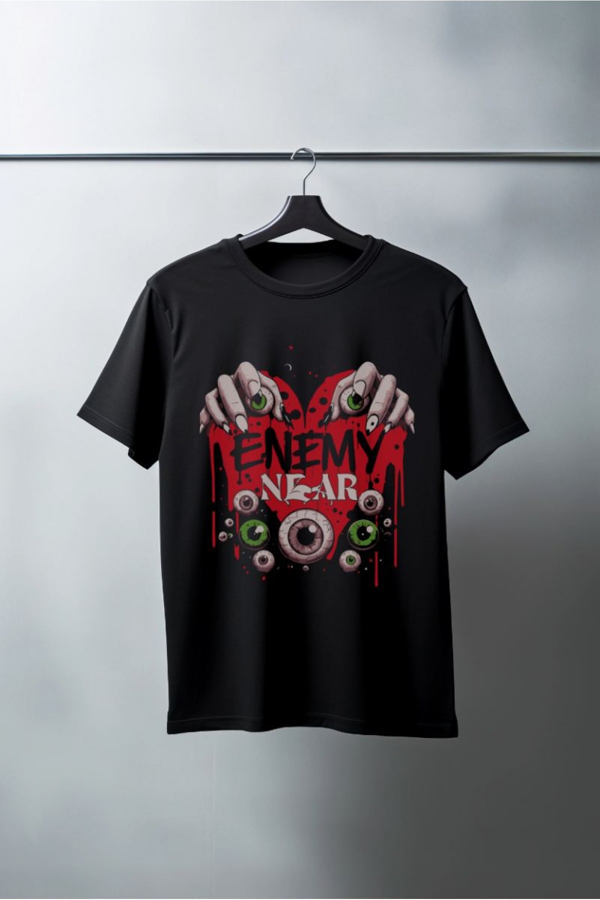 Unisex Oversize 24/1 Penye DTF Baskılı Tişört - DTF128
