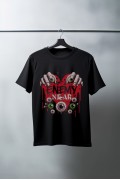Unisex Oversize 24/1 Penye DTF Baskılı Tişört - DTF128