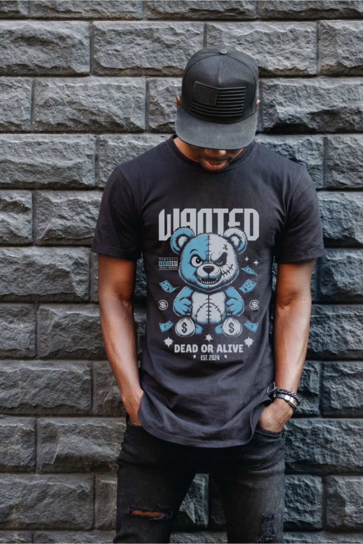 Unisex Oversize 24/1 Penye DTF Baskılı Tişört - DTF131