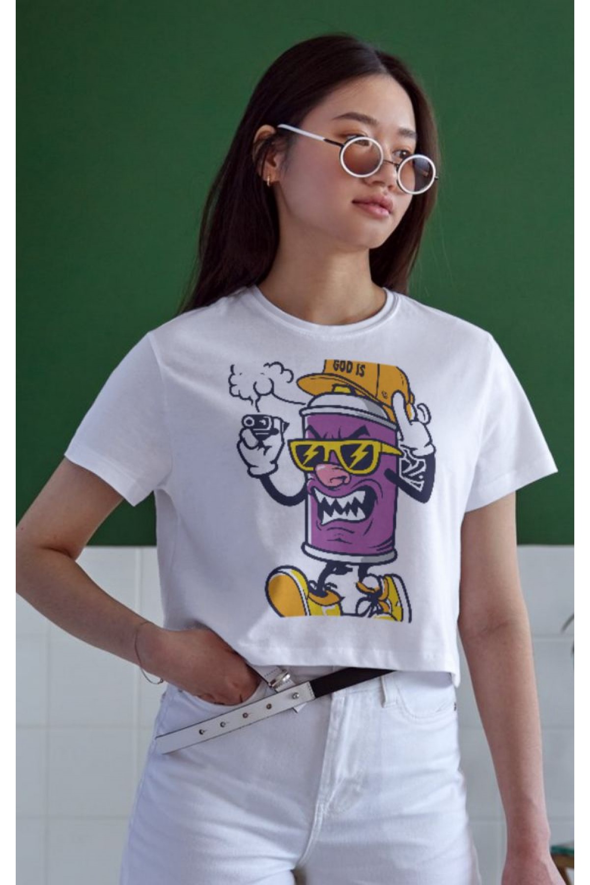 Unisex Oversize 24/1 Penye DTF Baskılı Tişört - DTF137