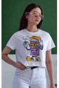 Unisex Oversize 24/1 Penye DTF Baskılı Tişört - DTF137