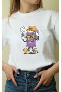 Unisex Oversize 24/1 Penye DTF Baskılı Tişört - DTF137