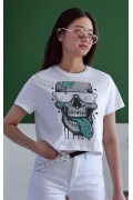 Unisex Oversize 24/1 Penye DTF Baskılı Tişört - DTF150