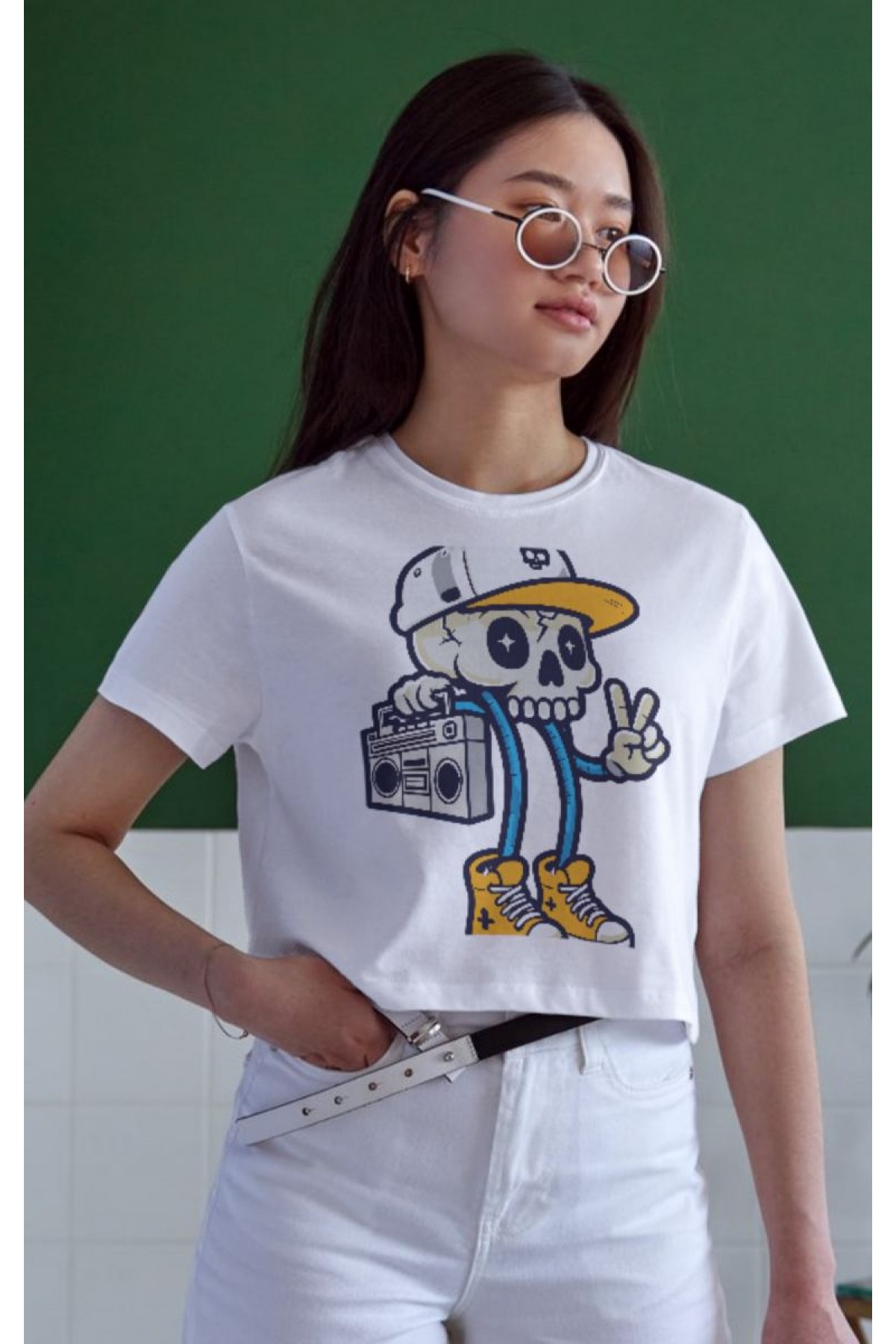 Unisex Oversize 24/1 Penye DTF Baskılı Tişört - DTF152