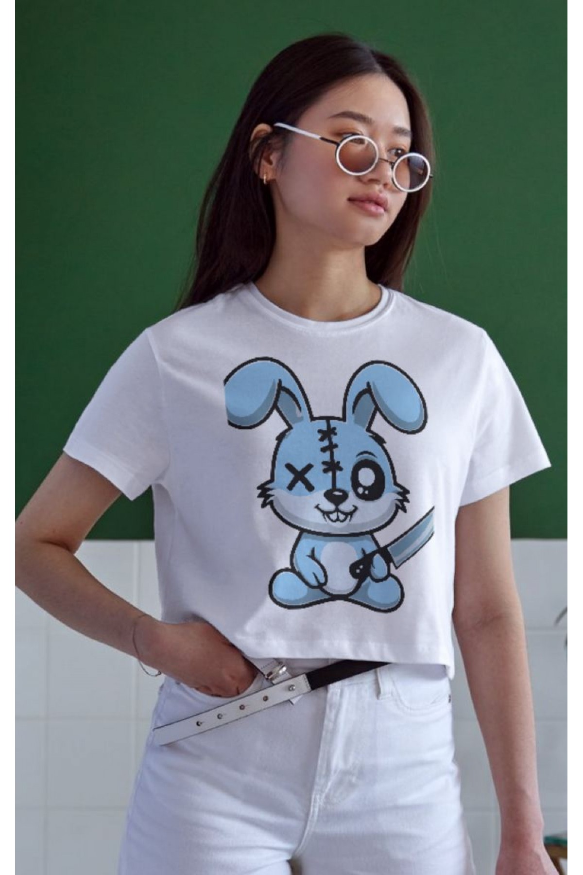 Unisex Oversize 24/1 Penye DTF Baskılı Tişört - DTF153