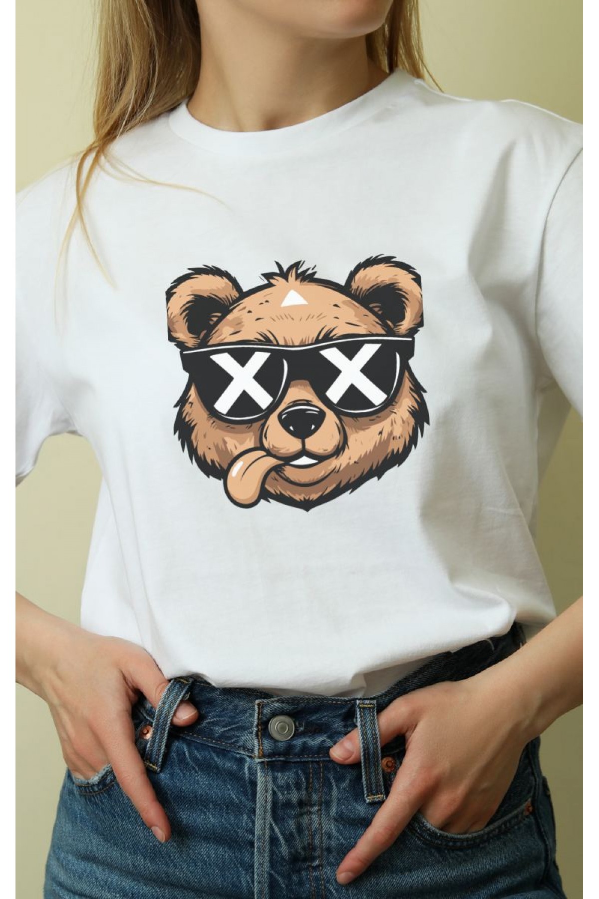 Unisex Oversize 24/1 Penye DTF Baskılı Tişört - DTF155