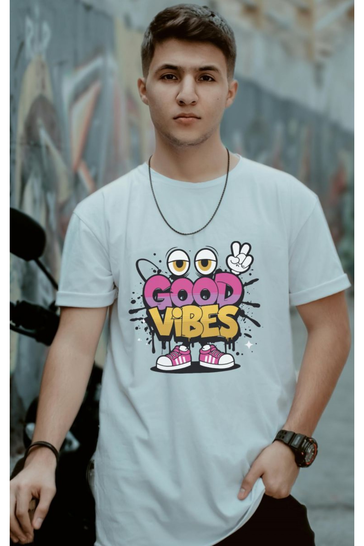 Unisex Oversize 24/1 Penye DTF Baskılı Tişört - DTF156