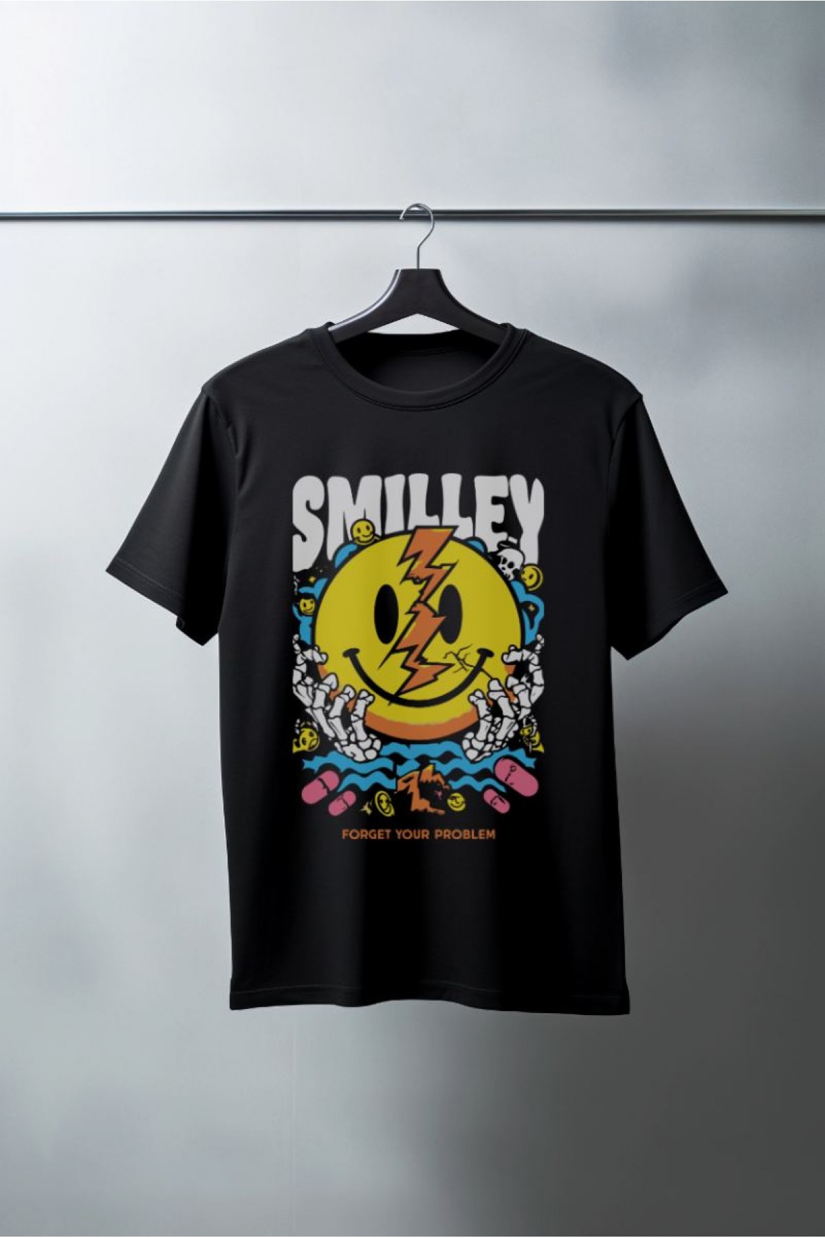 Unisex Oversize 24/1 Penye DTF Baskılı Tişört - DTF157