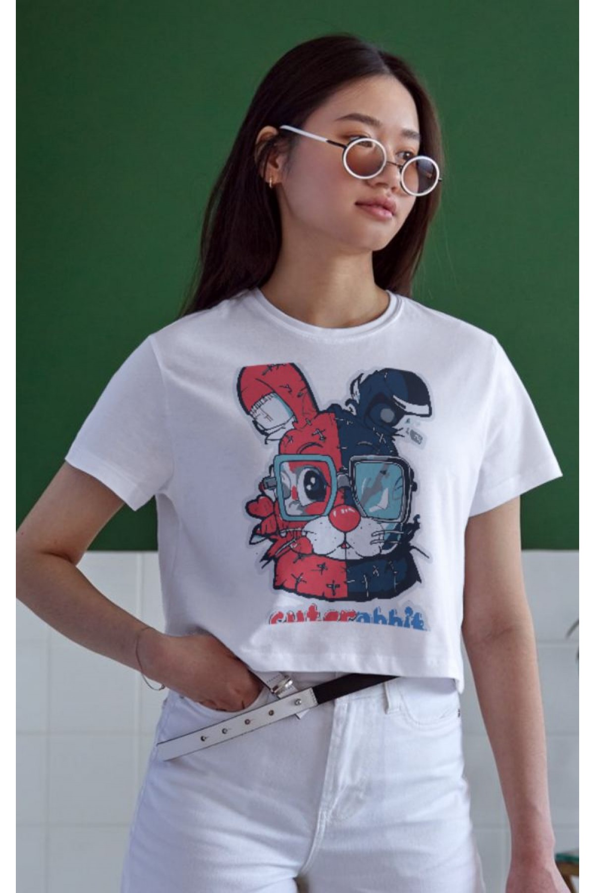 Unisex Oversize 24/1 Penye DTF Baskılı Tişört - DTF159