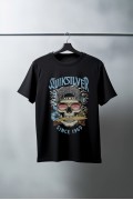 Unisex Oversize 24/1 Penye DTF Baskılı Tişört - DTF163