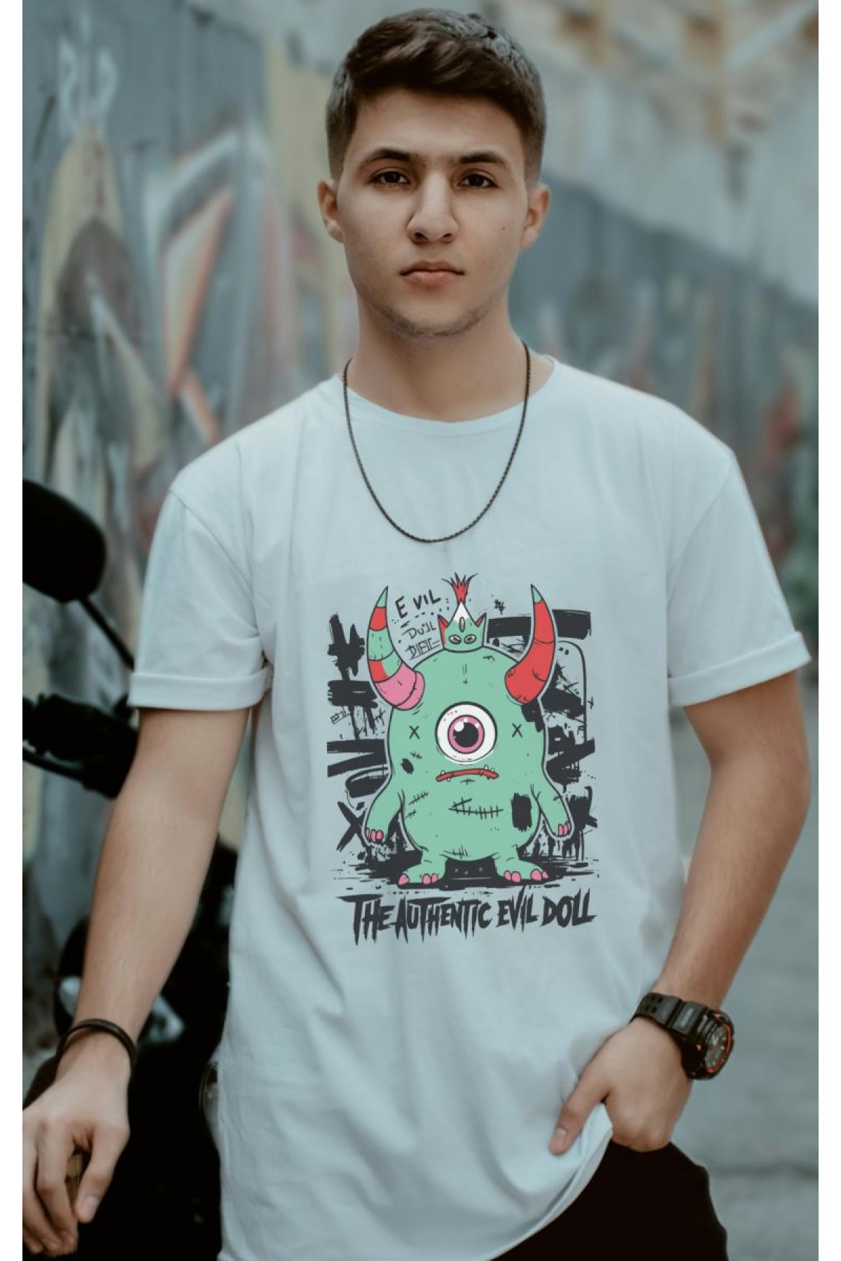 Unisex Oversize 24/1 Penye DTF Baskılı Tişört - DTF165