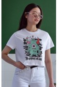 Unisex Oversize 24/1 Penye DTF Baskılı Tişört - DTF165