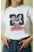 Unisex Oversize 24/1 Penye DTF Baskılı Tişört - DTF169