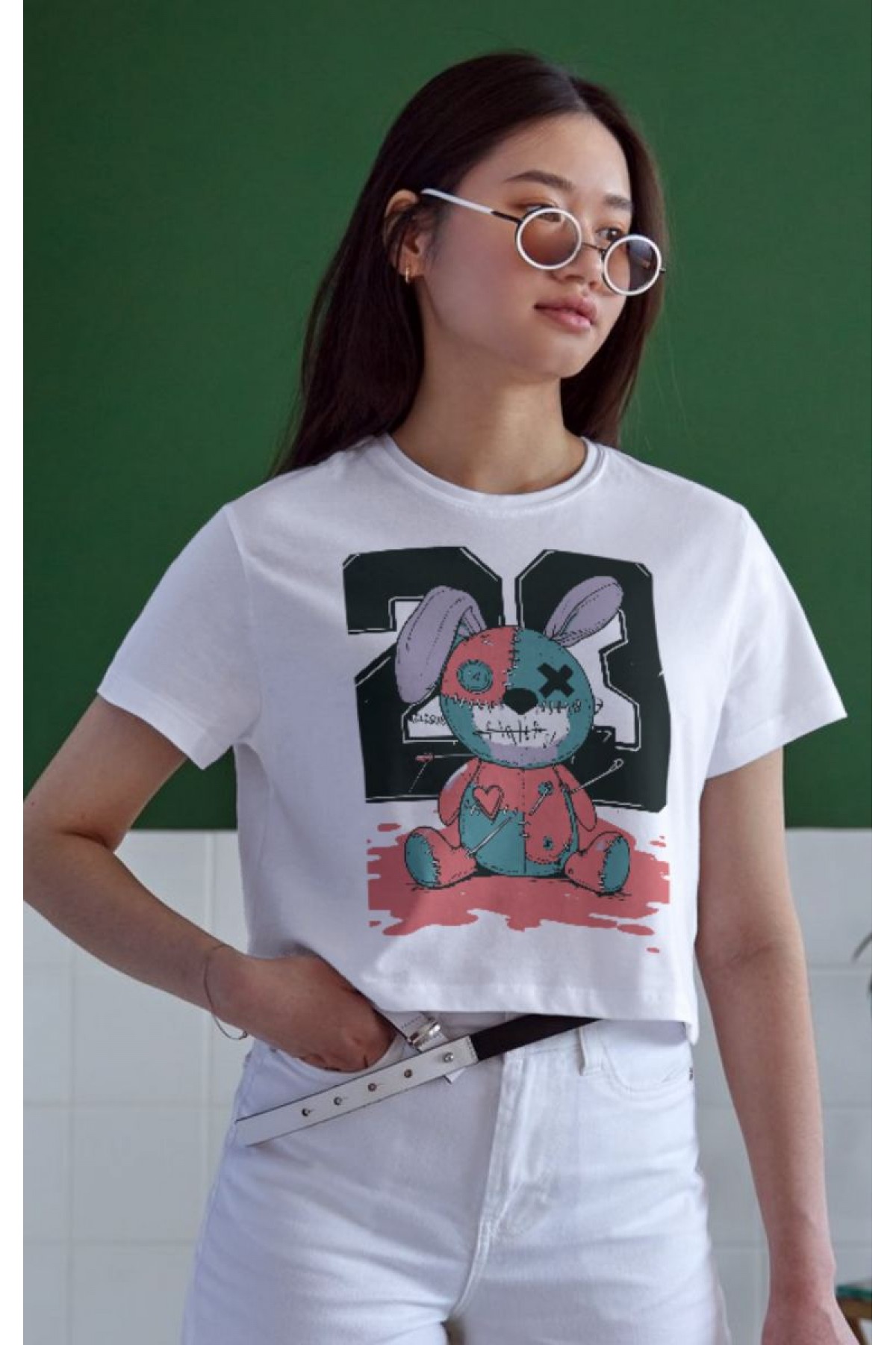 Unisex Oversize 24/1 Penye DTF Baskılı Tişört - DTF169