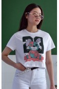 Unisex Oversize 24/1 Penye DTF Baskılı Tişört - DTF169