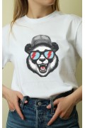Unisex Oversize 24/1 Penye DTF Baskılı Tişört - DTF171