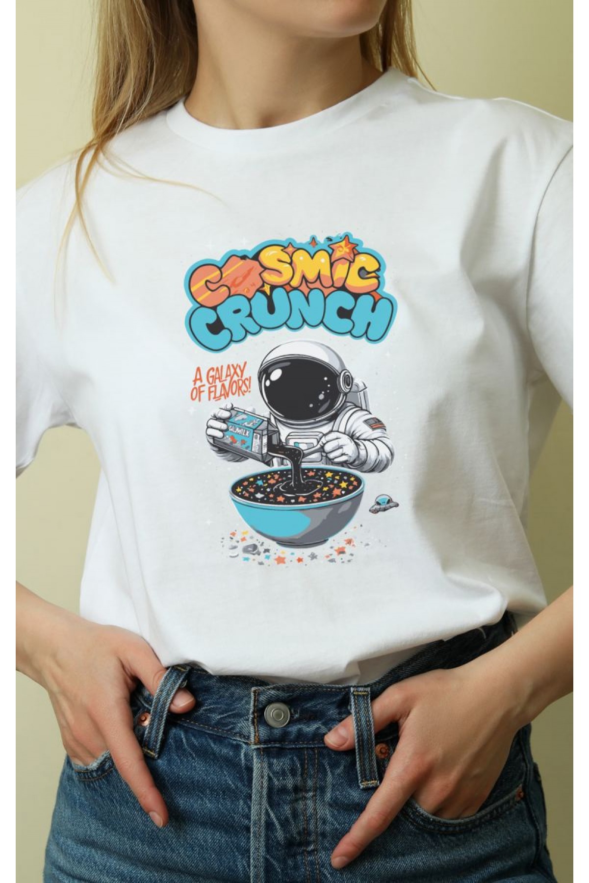 Unisex Oversize 24/1 Penye DTF Baskılı Tişört - DTF174