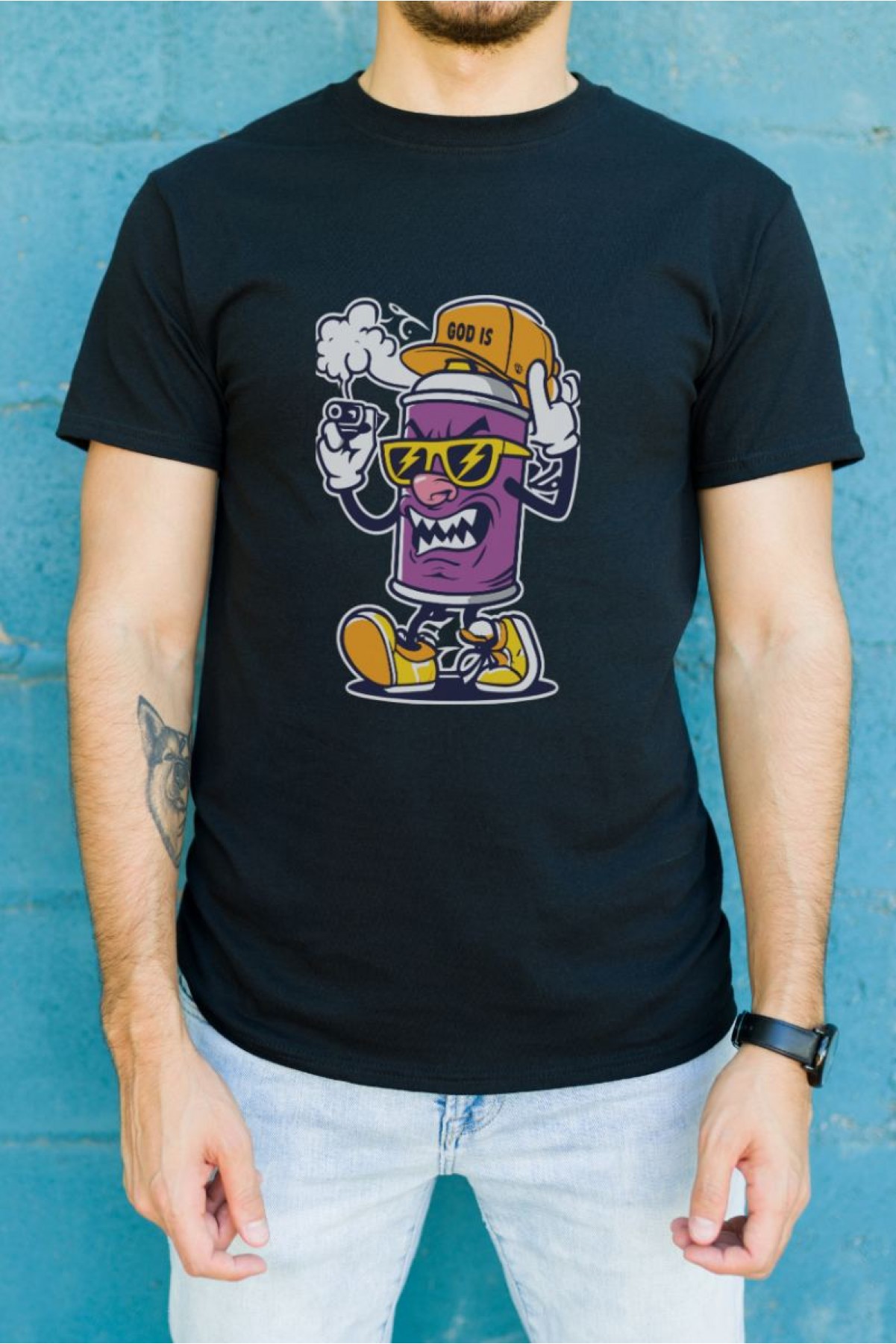 Unisex Oversize 24/1 Penye DTF Baskılı Tişört - DTF183