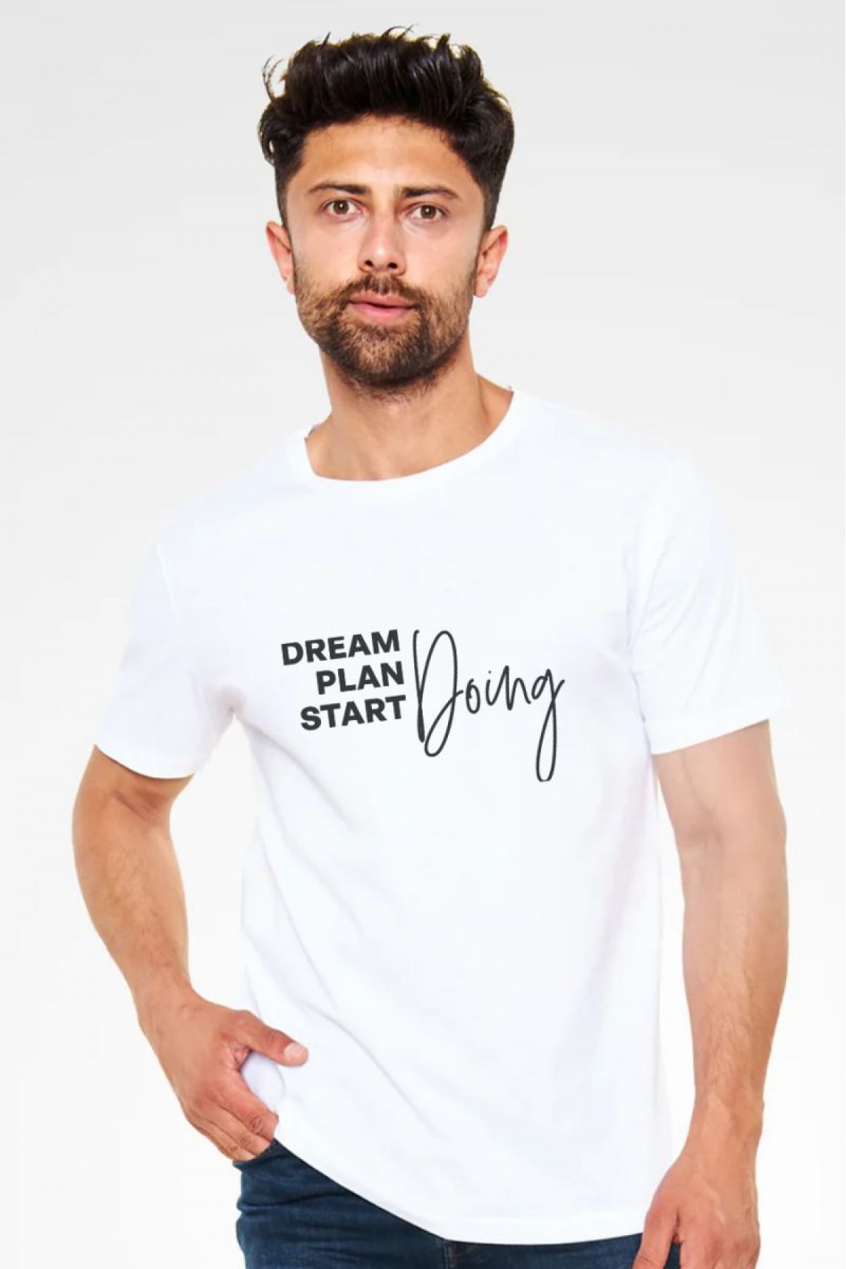 Unisex Oversize 24/1 Penye DTF Baskılı Tişört - DTF226
