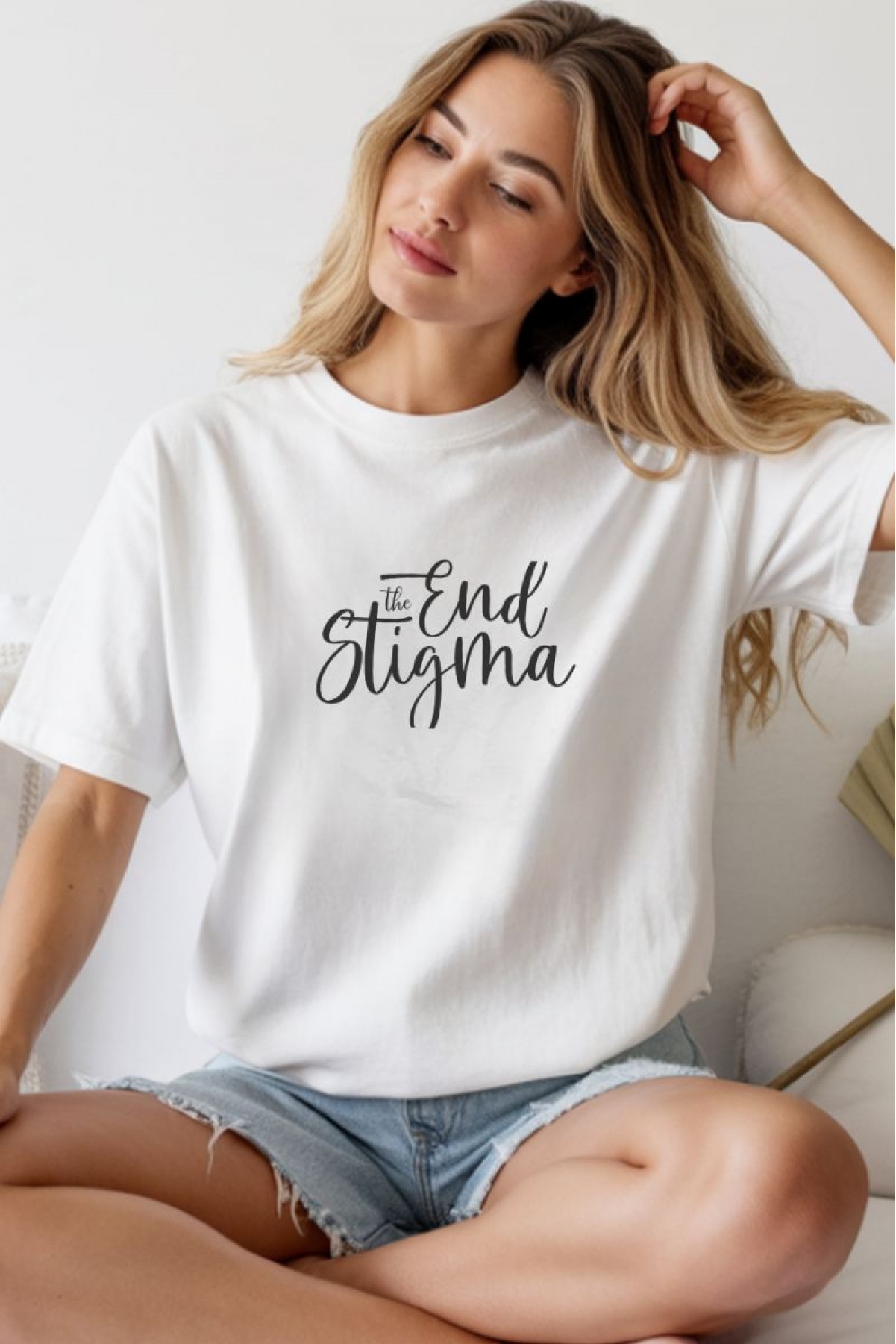 Unisex Oversize 24/1 Penye DTF Baskılı Tişört - DTF230
