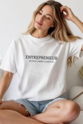Unisex Oversize 24/1 Penye DTF Baskılı Tişört - DTF231