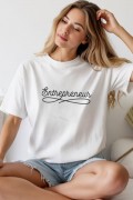Unisex Oversize 24/1 Penye DTF Baskılı Tişört - DTF233