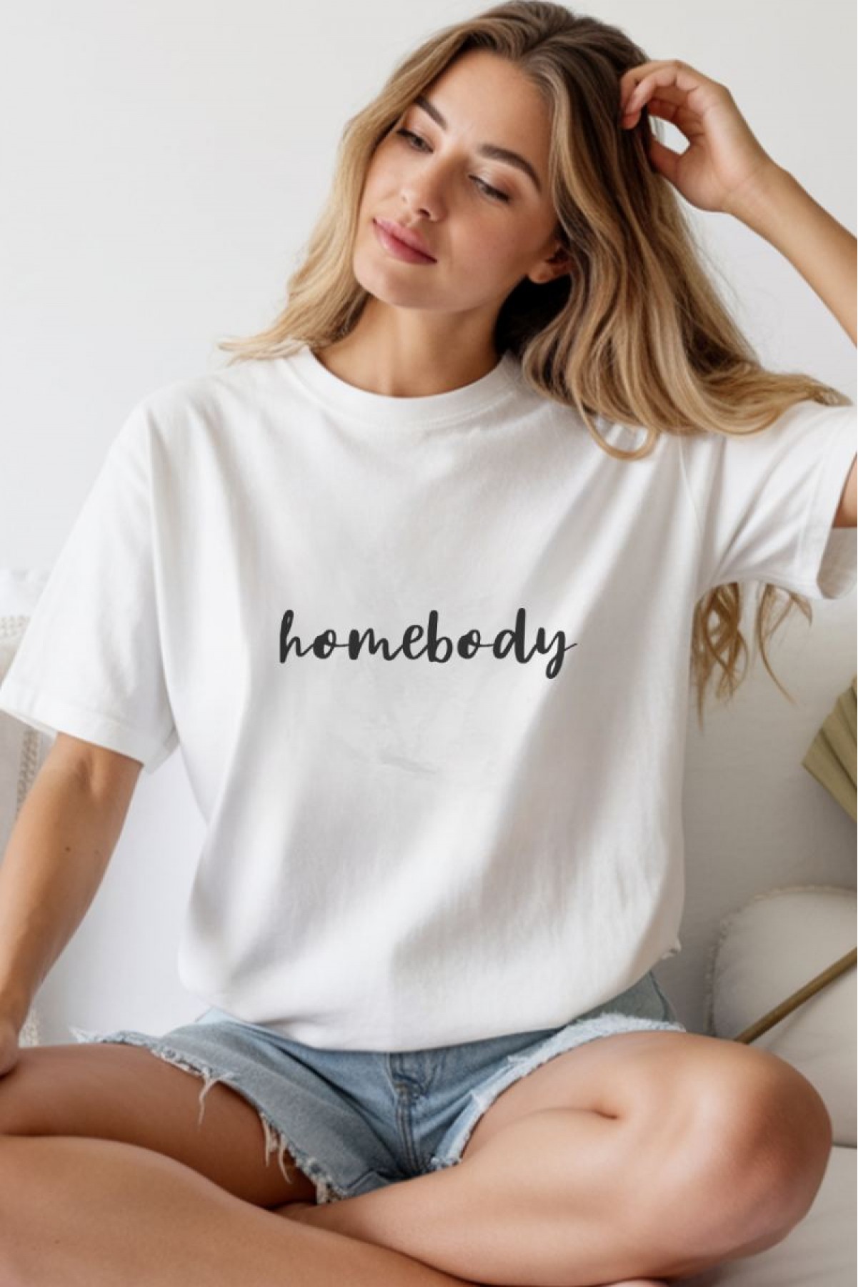 Unisex Oversize 24/1 Penye DTF Baskılı Tişört - DTF237