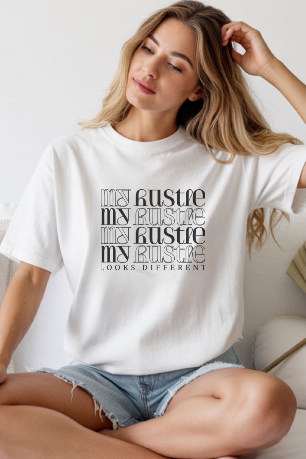 Unisex Oversize 24/1 Penye DTF Baskılı Tişört - DTF251