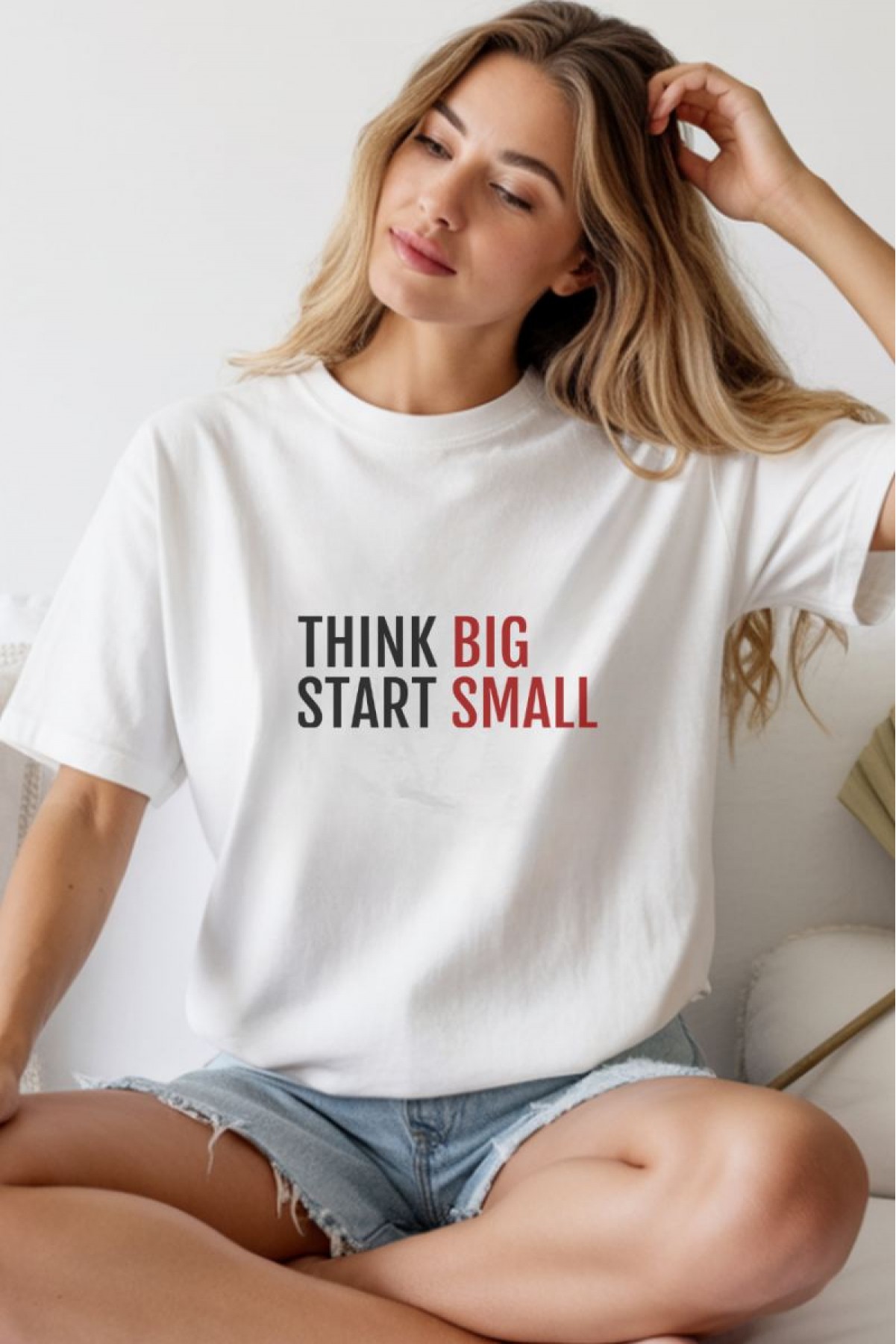 Unisex Oversize 24/1 Penye DTF Baskılı Tişört - DTF271