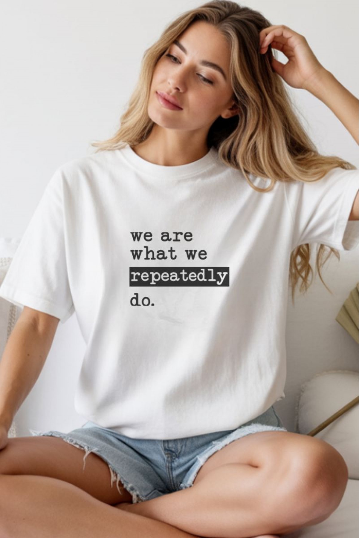 Unisex Oversize 24/1 Penye DTF Baskılı Tişört - DTF274