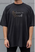 Unisex Oversize 24/1 Penye DTF Baskılı Tişört - DTF279