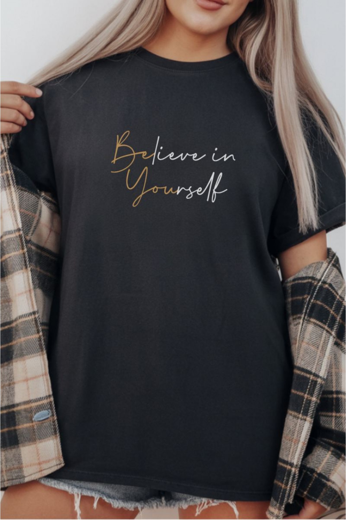 Unisex Oversize 24/1 Penye DTF Baskılı Tişört - DTF279