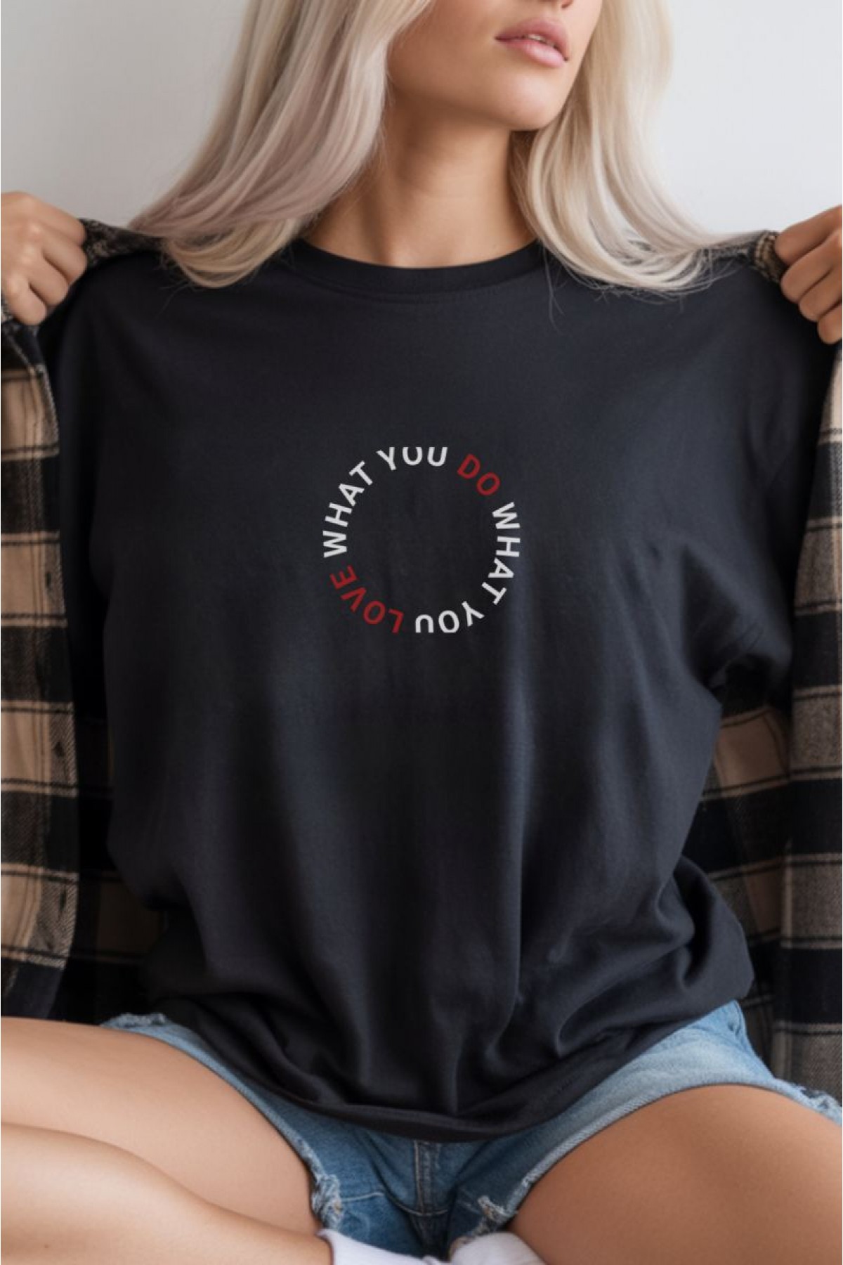 Unisex Oversize 24/1 Penye DTF Baskılı Tişört - DTF289