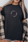 Unisex Oversize 24/1 Penye DTF Baskılı Tişört - DTF289