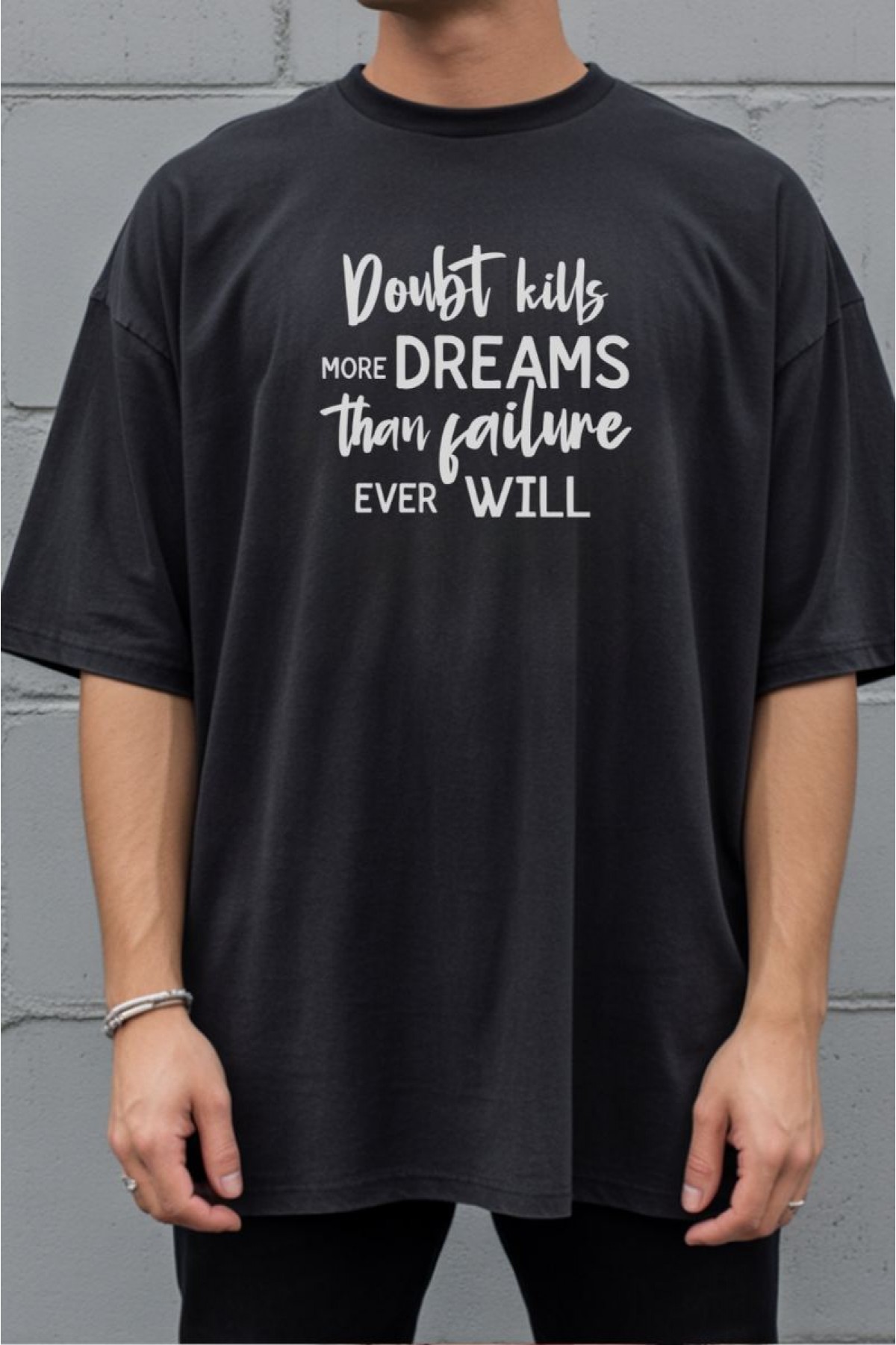 Unisex Oversize 24/1 Penye DTF Baskılı Tişört - DTF291