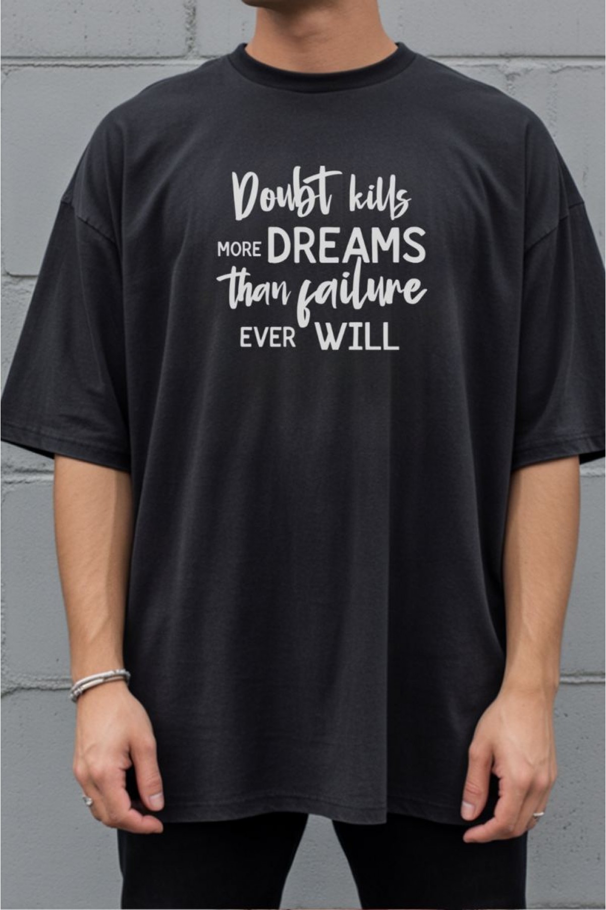 Unisex Oversize 24/1 Penye DTF Baskılı Tişört - DTF291