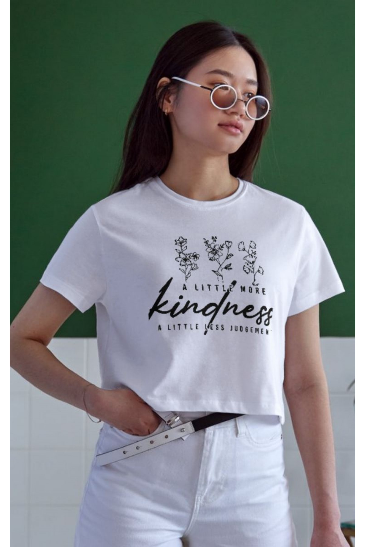 Unisex Oversize 24/1 Penye DTF Baskılı Tişört - DTF53