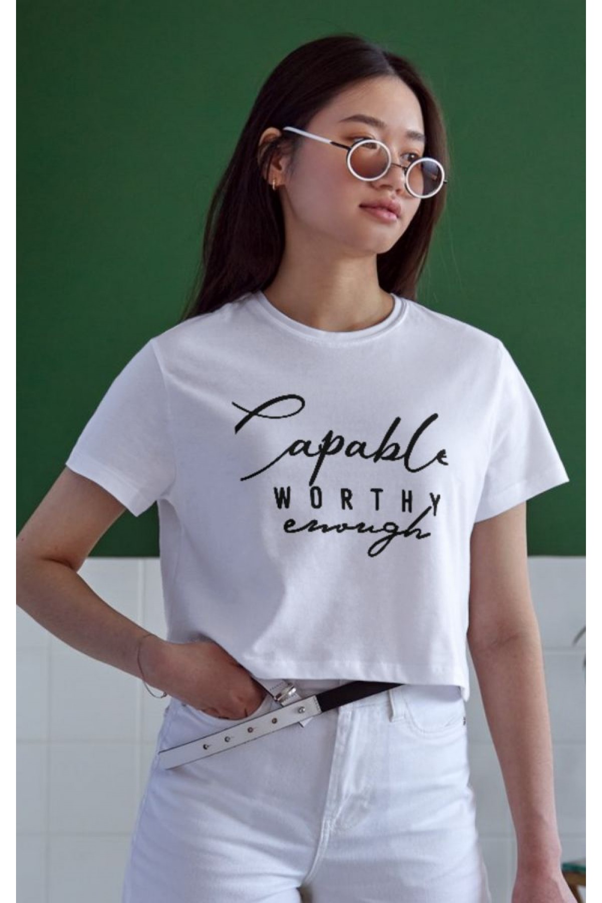 Unisex Oversize 24/1 Penye DTF Baskılı Tişört - DTF56