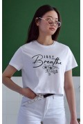 Unisex Oversize 24/1 Penye DTF Baskılı Tişört - DTF57