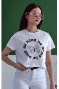 Unisex Oversize 24/1 Penye DTF Baskılı Tişört - DTF67