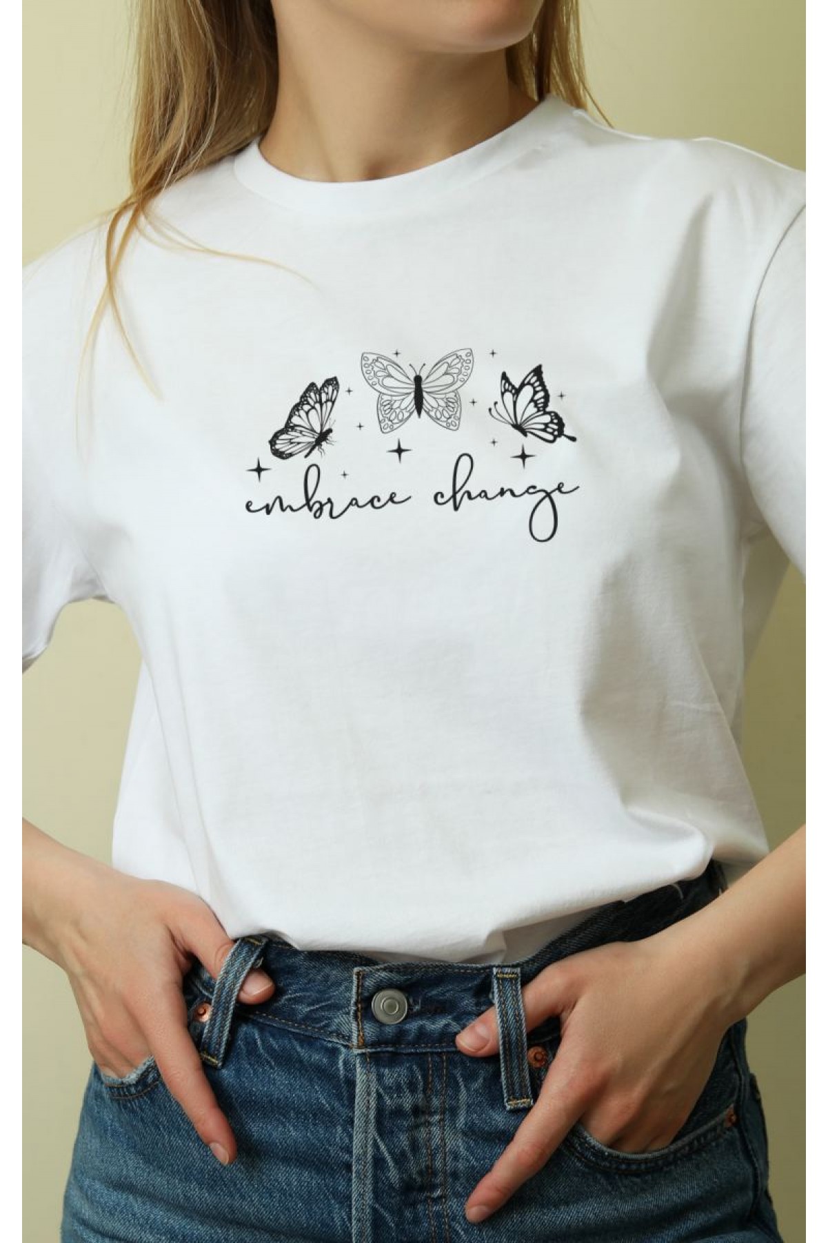 Unisex Oversize 24/1 Penye DTF Baskılı Tişört - DTF68
