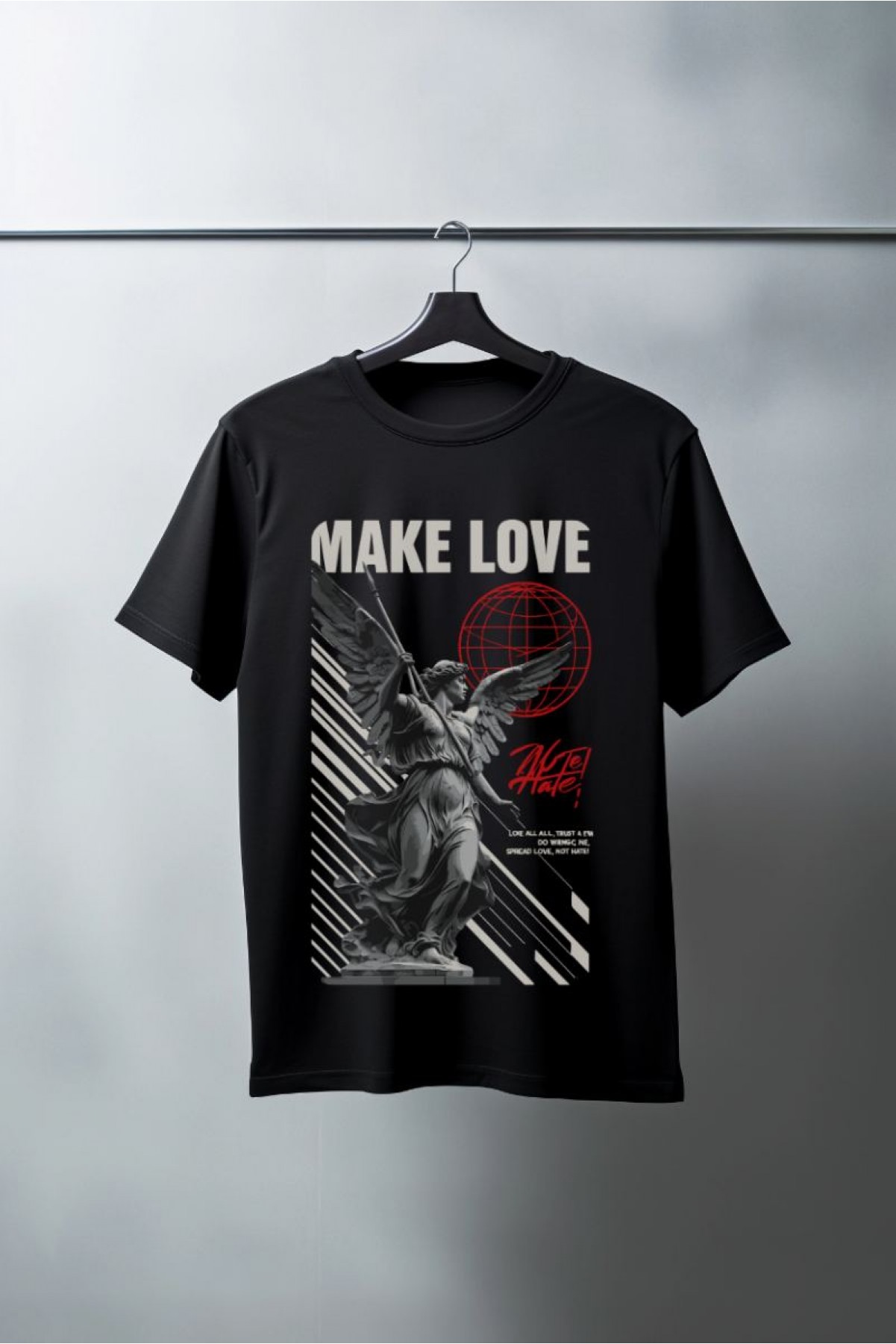 Unisex Oversize 24/1 Penye DTF Baskılı Tişört - DTF78